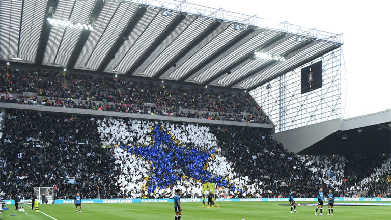 blue star leazes pre match arsenal fans above newcastle united nufc 1120 768x432 1