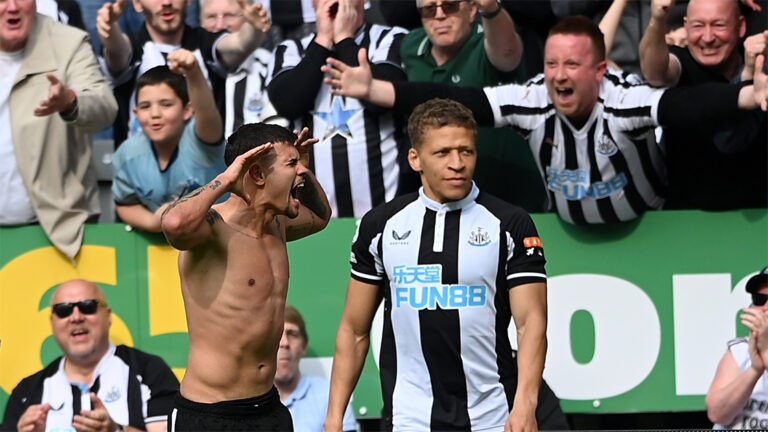 bruno guimaraes goal celebration screaming gayle fans background newcastle united nufc 1120 768x432 1