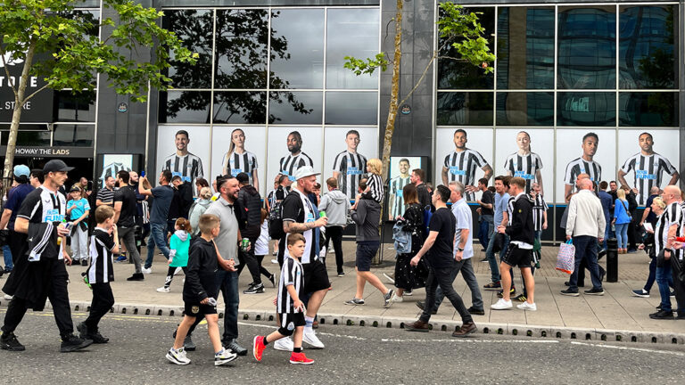 sjp matchday fans strawberry place outside store newcastle united nufc 1120 768x432 1
