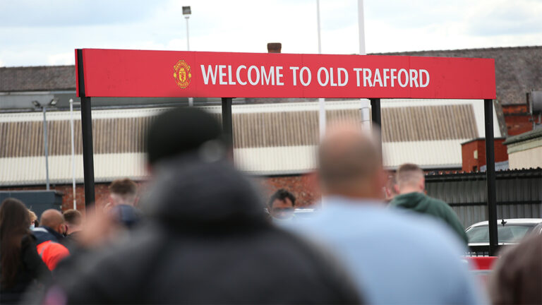 welcome to old trafford sign manchester united fans newcastle united nufc 1120 768x432 2
