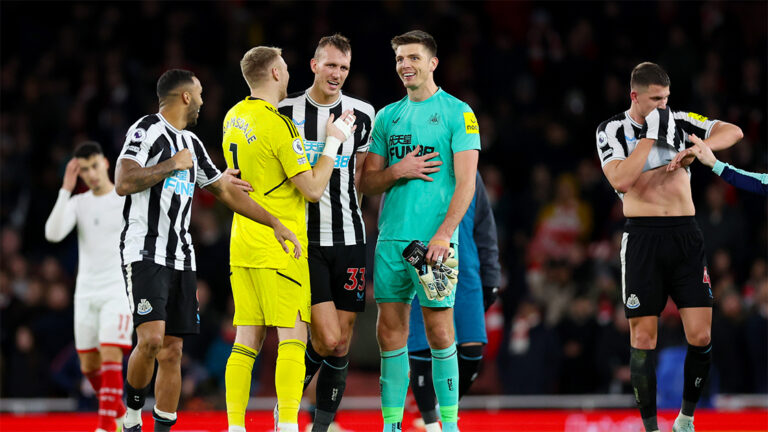 nick pope smiling ramsdale arsenal dan burn newcastle united nufc 1120 768x432 1