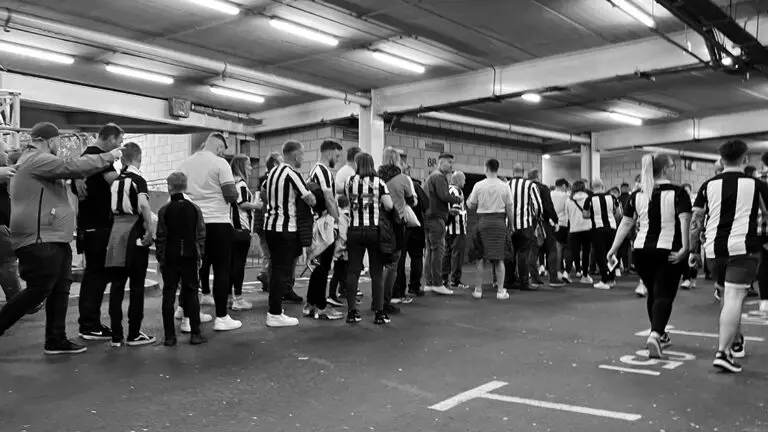fans queuing underneath leazes stand sjp matchday newcastle united nufc bw 1120 768x432 1