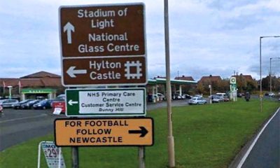 for football follow newcastle sunderland road sign newcastle united nufc 650x400 1 1