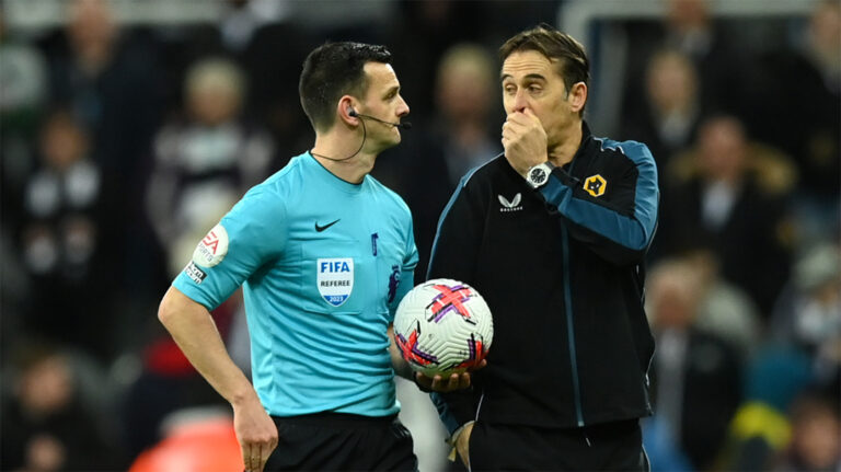 julen lopetegui wolves manager hand over mouth referee newcastle united nufc 1120 768x431 1