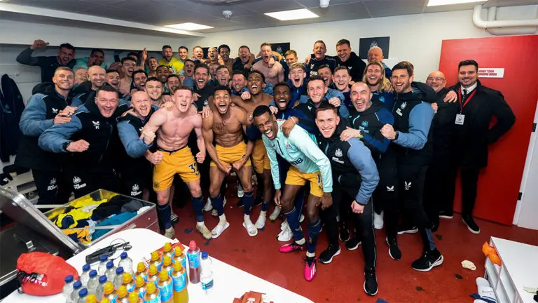 team celebration dressing room nottingham forest march 2023 newcastle united nufc 1120 768x432 1